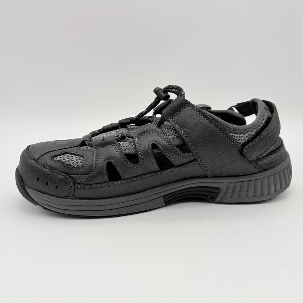 Orthofeet Alpine Orthopedic Fisherman Sandals Mens Size 10.5 4E Black Shoes